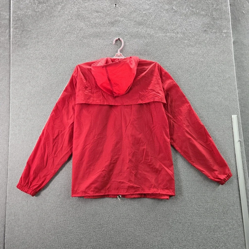 VINTAGE Adidas Men Jacket XL Red Nylon 80s Trefoil Activewear Zipper READ